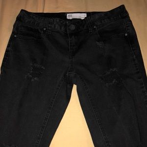 RSQ Ibiza skinny jeans size 7 black distressed